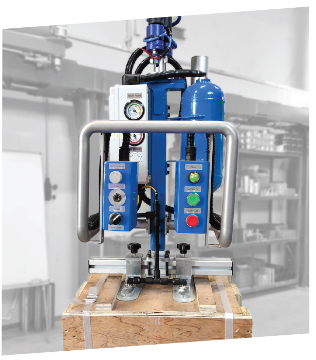 OSHA hierarchy of controls diagram showing engineering controls as the highest tier of ergonomic hazard prevention, with pneumatic manipulator representing the gold standard for manufacturing musculoskeletal injury prevention