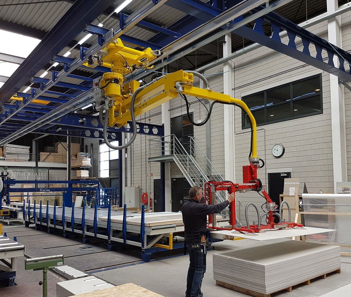 Food-grade stainless steel hygienic vacuum lifter suction cup showing sealed smooth surface design for FSMA food manufacturing sanitation compliance