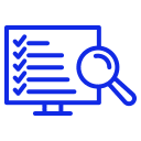 17585804 Checklist and inspection icon on a computer screen
